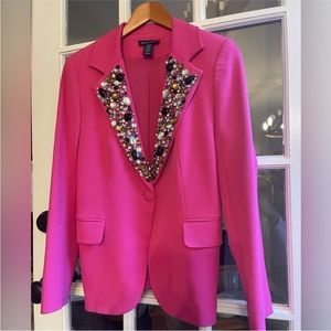 Boston Proper embellished pick blazer